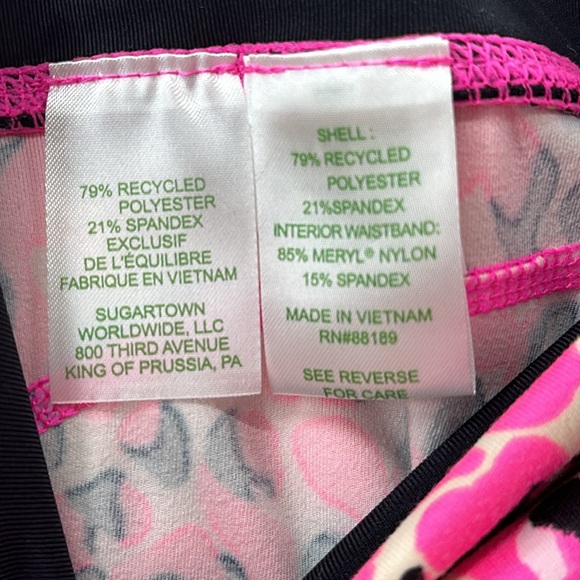 Lilly Pulitzer Luxletic Weekender High Rise Leggings Pink Topaz Medium - Picture 5 of 11